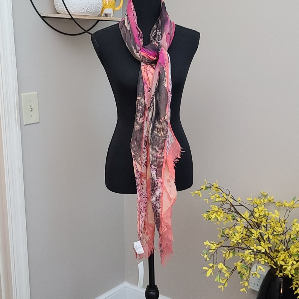 Multicolored pink scarf/shawl/wrap. NWT